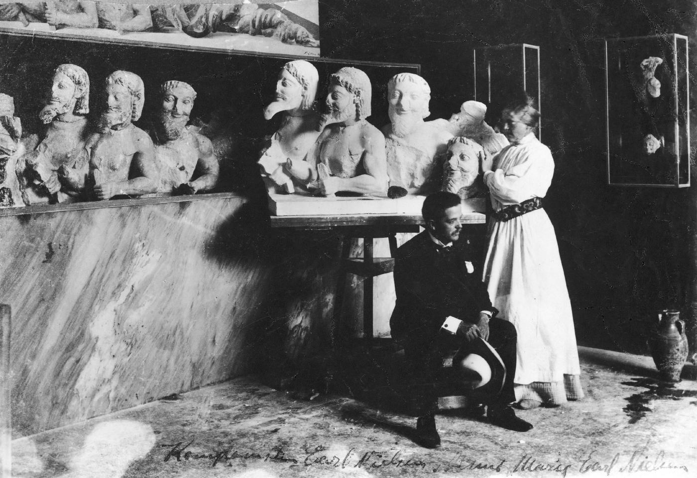 Carl Nielsen og Anne Marie på Akropolismuseet 1903