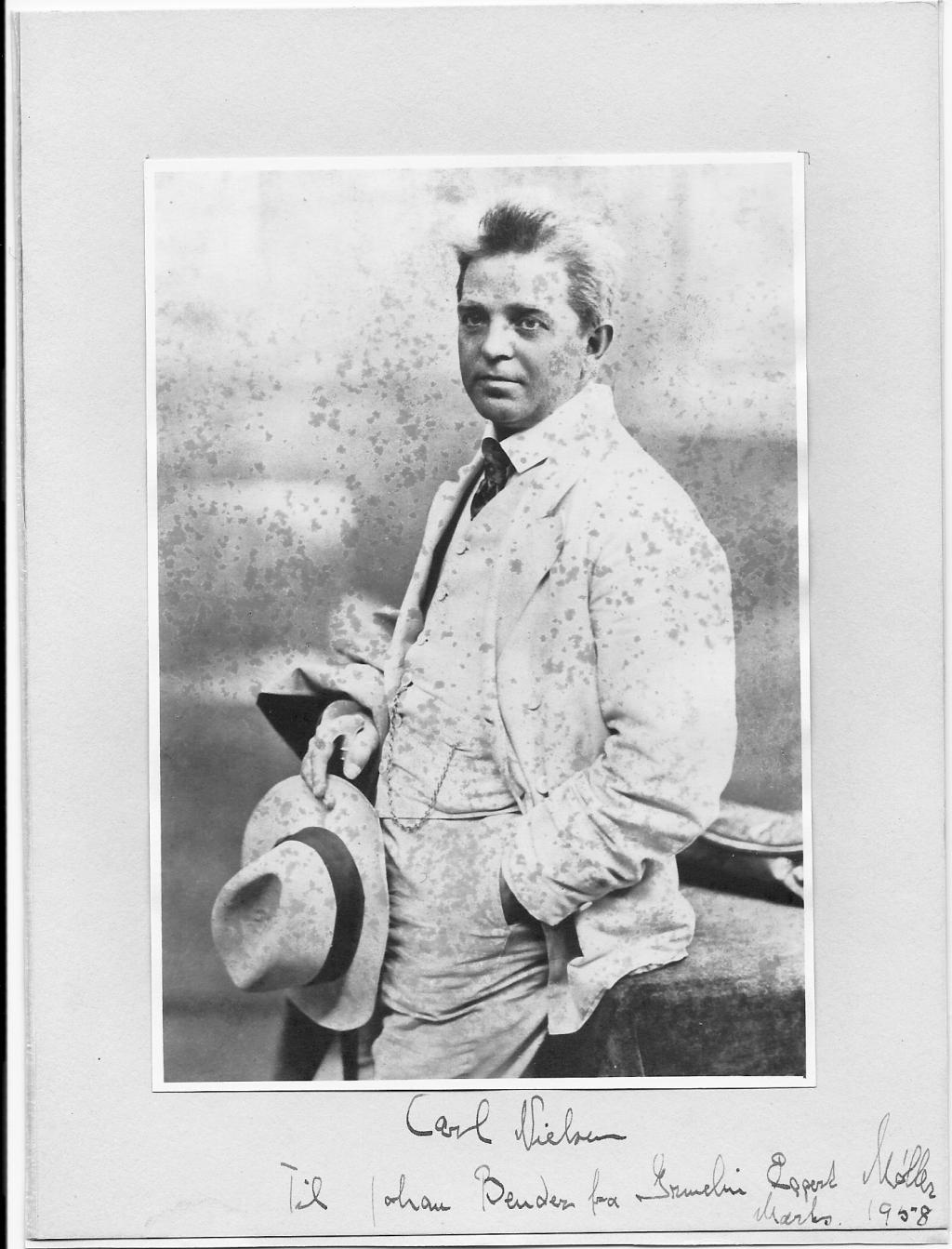 Carl Nielsen foto med tilegnelse