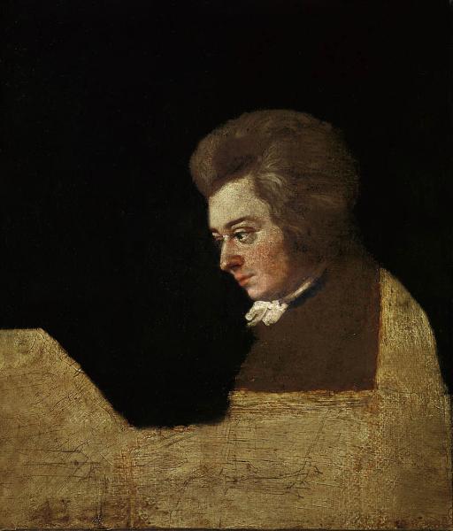 Mozart malet af Joseph Lange