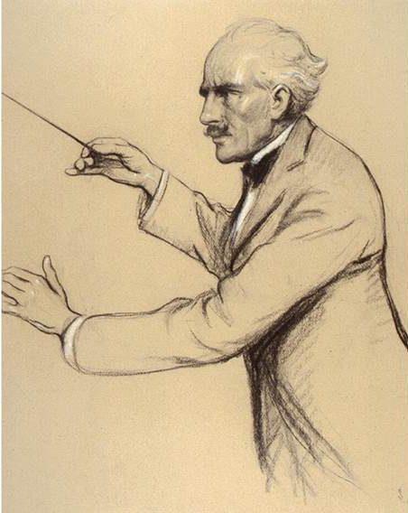 Arturo Toscanini tegnet af Samuel Johnson Wolf (1928)